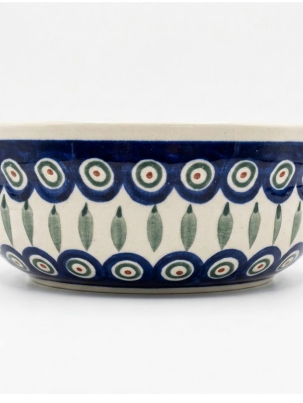 Polish Serving Bowl authentic 7in Peacock Pattern